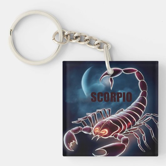 Schorpioenastrologie teken sleutelhanger (voorkant)