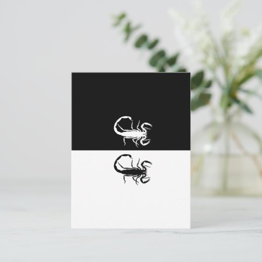 schorpioenen briefkaart (Staand voorkant)