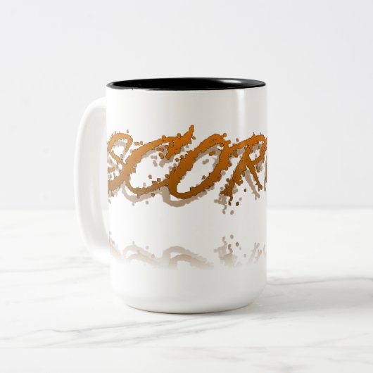 Schorpioenreflectie Tweekleurige Koffiemok (Voorkant links)