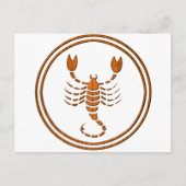 Schorpioentaal op hout Scorpus Scorpion Astrology  Briefkaart (Voorkant)