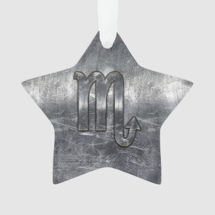 Schorpioenteken in gestoord staaldecor ornament