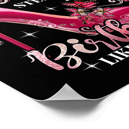 Schorpiomeisje dat mijn verjaardag ingaat als een  poster (Hoek)