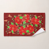 Schorrood Gebloemd Bad Handdoek (Handdoek)