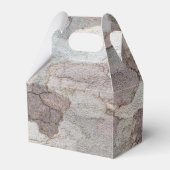 Schors van de vlakke boom bedankdoosjes (Achterkant)