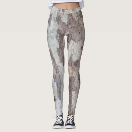 Schors van de vlakke boom leggings (Voorkant)