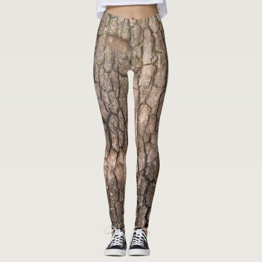 Schors van de vlakke boom leggings (Voorkant)