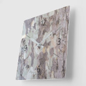 Schors van de vlakke boom vierkante klok (Hoek)