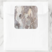 Schors van de vlakke boom vierkante sticker (Tas)