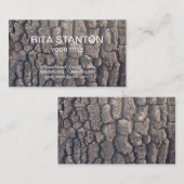 Schors van de vlakke boom visitekaartje (Voorkant / Achterkant)