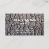 Schors van de vlakke boom visitekaartje (Voorkant)