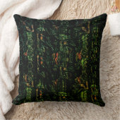 Schors van digitale bomen onder groen gehammerd gl kussen (Deken)