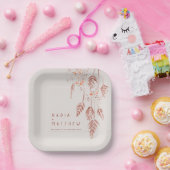 Schorsbessen bruine terracotta bruiloft papieren bordje (Feest)