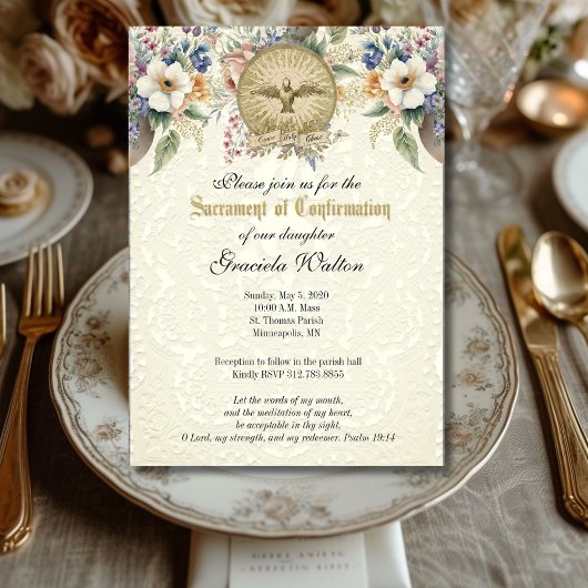 Schorsing van de bevestiging Religieus katholiek Kaart