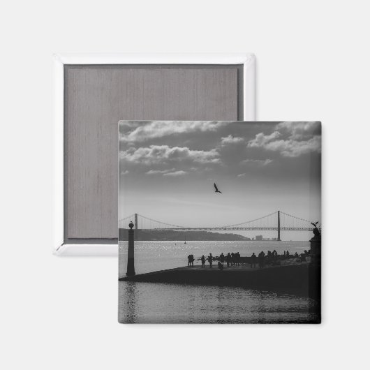 Schorsingsbrug in Lissabon Magneet (Voorkant / Achterkant)