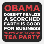 Schorst Aarde Vierkante Sticker (Voorkant)