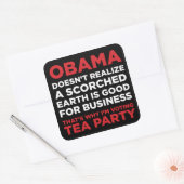 Schorst Aarde Vierkante Sticker (Envelop)