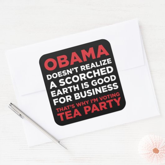 Schorst Aarde Vierkante Sticker (Envelop)