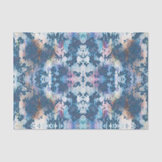 Schorstucco blauw abstractie ontkoppeling structuu tissuepapier (Voorkant)