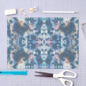 Schorstucco blauw abstractie ontkoppeling structuu tissuepapier (Craft)