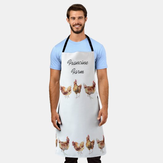 Schort - 3 Kippen Franse keuken (Gedragen)