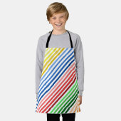 Schort - 5 groepen gekleurde lijnen (Gedragen)