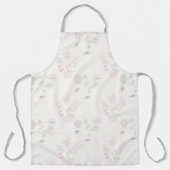 Schort allover print roze Paarse Water Lily Foral (Voorkant)