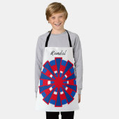 Schort (ao) - driehoeken en cirkels met naam (Gedragen)