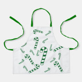 Schort (ao) - Groene Candy Cane (Voorkant)