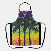 Schort (ao) - Palmbomen en Rainbow Sky (Voorkant)