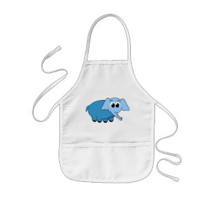 Schort blauw olifant Kind