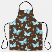 Schort Blauwe Floral Butterfly (Voorkant)