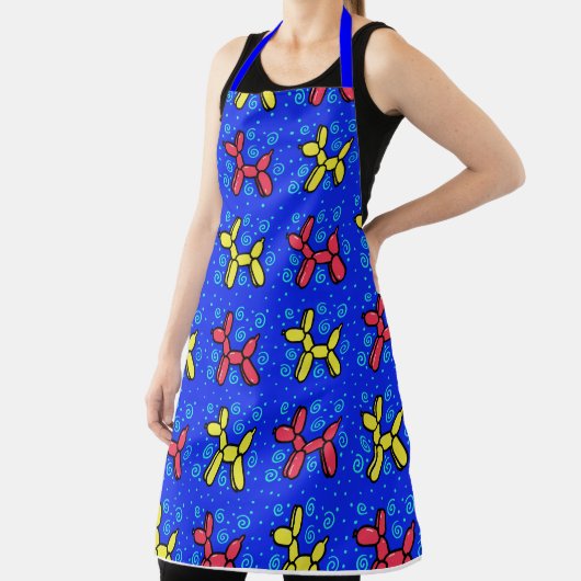 Schort Blauwe, rode, gele ballon (Insitu)