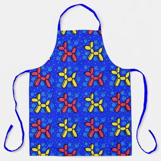 Schort Blauwe, rode, gele ballon (Voorkant)