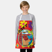 Schort Bloemen Camp Happy Beer All Over Print (Gedragen)