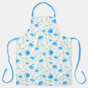 Schort-Blue Flowers Schort