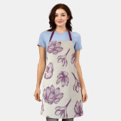 Schort - Bourgogne Bloemen (Gedragen)