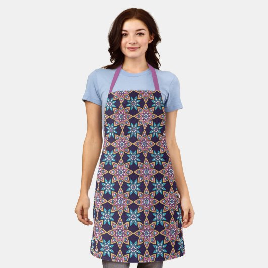 Schort Bright Mandala Pattern (Gedragen)