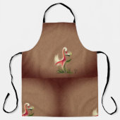 Schort bruin vogelontwerp (Voorkant)