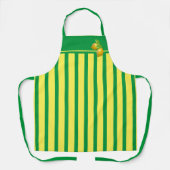 Schort Cafe Green en Lemon Stripe met Lemons (Voorkant)