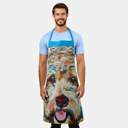 Schort - Doodle Dog Design (Gedragen)