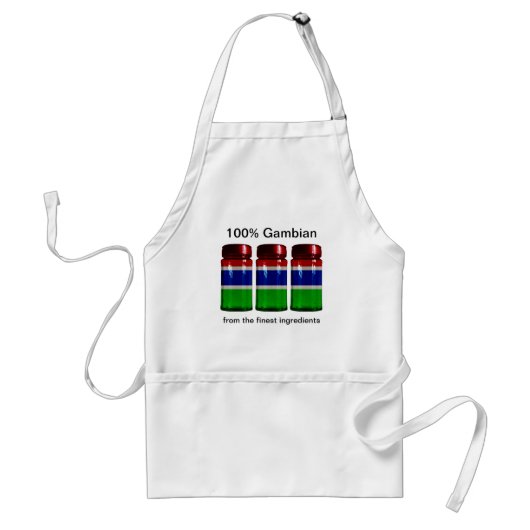 Schort Gambia Flag Spice Jars (Voorkant)