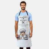 Schort | Gepersonaliseerde keuken naam & mannelijk (Gedragen)