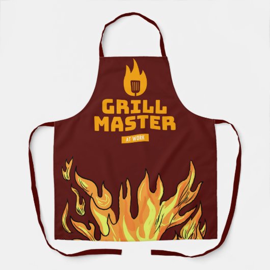 Schort Grill Meester aan het Werk (Voorkant)