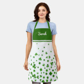 Schort groene klaver (Gedragen)