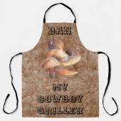 Schort Grote Cowboy-boot en -Pet op Paint Griller (Voorkant)