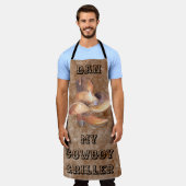 Schort Grote Cowboy-boot en -Pet op Paint Griller (Gedragen)