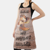 Schort Grote Cowboy Griller op hout (gepersonalise (Insitu)