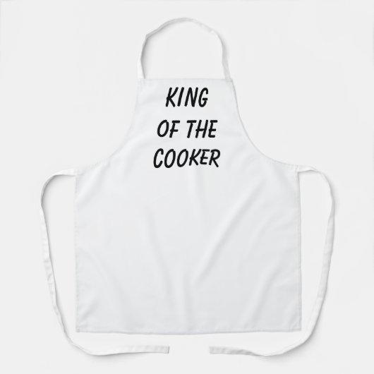 Schort Heren Koning van het kookfornuis ontwerp  (Voorkant)
