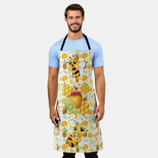 Schort honingbijen (Gedragen)