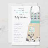 Schort Keuken en Recept Bruidsdouche Uitnodiging (Voorkant)
